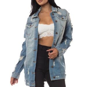 Distressed Denim Jacket
